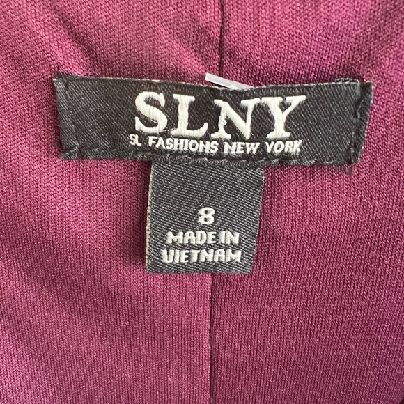 SLNY Red Ruffled Cocktail or Evening Dress - Picture 6 of 10